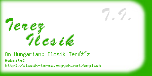 terez ilcsik business card
